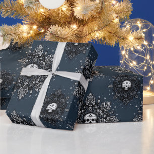 Skull Snowflake Geschenkpapier