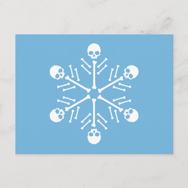 Skull Snowflakes Postkarte (Vorderseite)