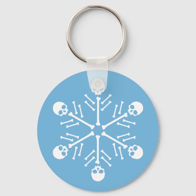 Skull Snowflakes Schlüsselanhänger (Vorderseite)