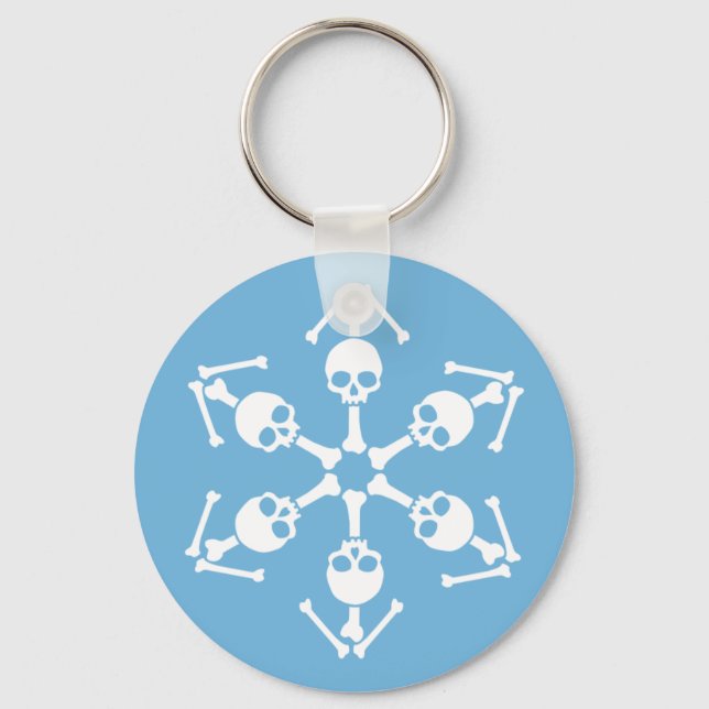 Skull Snowflakes Schlüsselanhänger (Vorderseite)