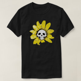 Skull Sonnenblumen Print - Alle Stile Männer/Fraue T-Shirt
