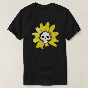 Skull Sonnenblumen Print - Alle Stile Männer/Fraue T-Shirt