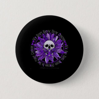 Skull Sonnenblumen Warrior Lila Ribbon Heimerheime Button