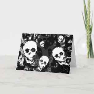 Skull Specters B&W Grüße Karte