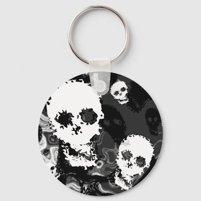 Skull Specters B&W Schlüsselanhänger (Vorderseite)