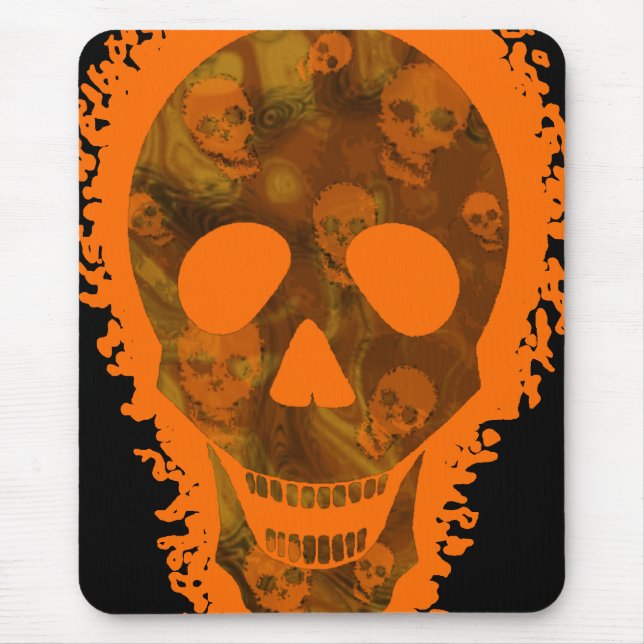 Skull Specters Big Skull Orange Mousepad (Vorne)