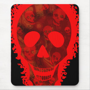Skull Specters Big Skull Red Mousepad