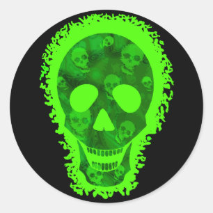 Skull Specters Big Skull rund Aufkleber