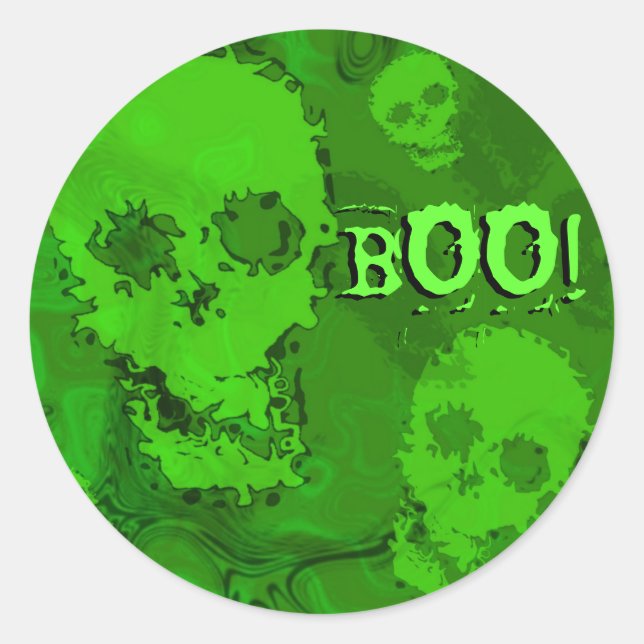 Skull Specters 'BOO' Aufkleber (Vorderseite)
