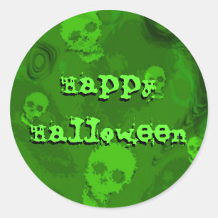 Skull Specters 'Happy Halloween' Aufkleber
