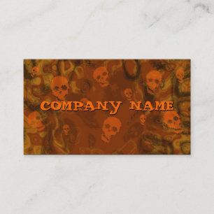 Skull Specters Orange kleine horizontale Orange Visitenkarte