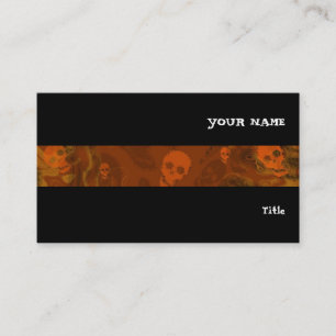Skull Specters Orange Streifen horizontal schwarz Visitenkarte