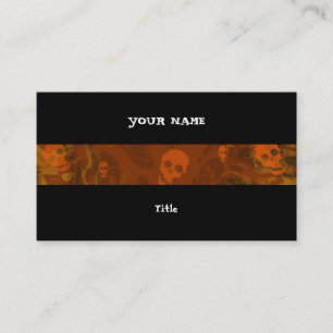 Skull Specters Orange Streifen horizontale schwarz Visitenkarte