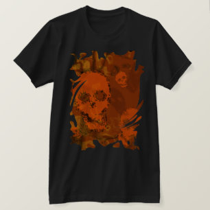 Skull Specters Orange Swirl T - Shirt