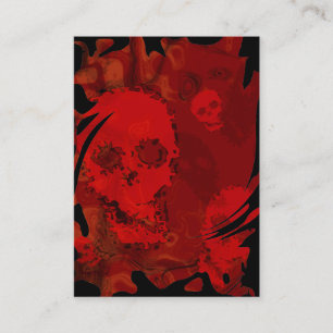 Skull Specters Rote Visitenkarte schwarzer Kirschb