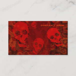 Skull Spectes Rote Visitenkarte horizontal rot