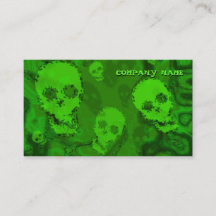 Skull-Spekulationskarte, horizontal schwarz Visitenkarte
