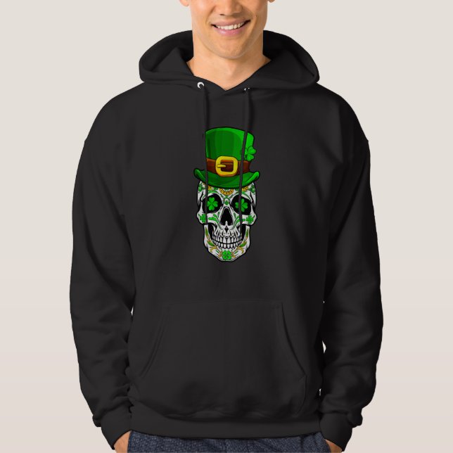 Skull St Patricks Day Irish Saint Patricks Day of  Hoodie (Vorderseite)