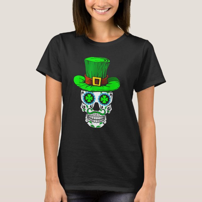 Skull St Patricks Day Irish Saint Patricks Day of  T-Shirt (Vorderseite)