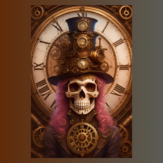 Skull Steampunk with clock tissue paper v1 Seidenpapier (Von Creator hochgeladen)