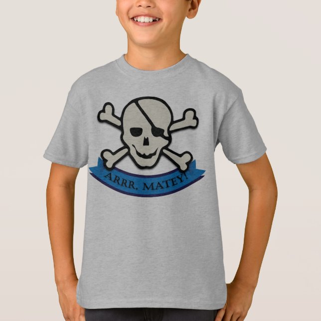 Skull - Steel Kids' Basic Hanes Tagless T - Shirt (Vorderseite)