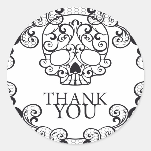 Skull Stickers Extravagant Calavera Danke Siegel (Vorderseite)