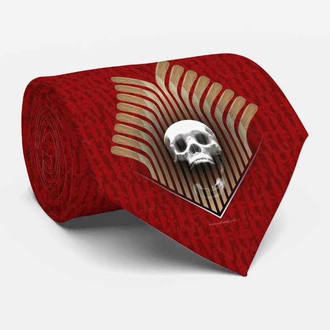 Skull & Sticks (Hockey) Krawatte (Gerollt)