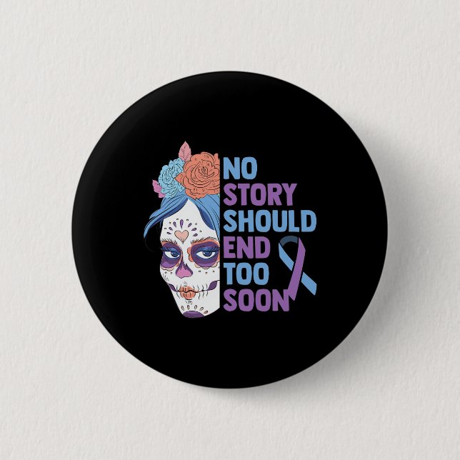 Skull Sunflower Suicide Bewusstsein Psychiater Button (Vorderseite)