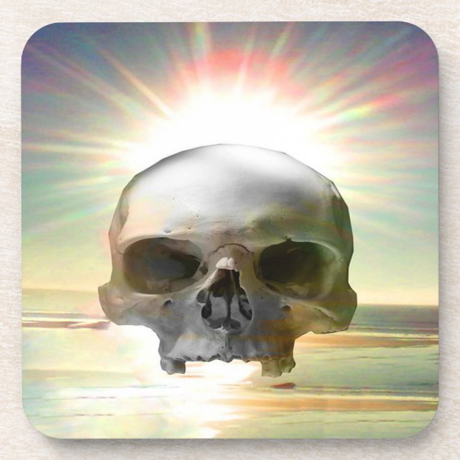 Skull Sunset Untersetzer (Vorderseite)