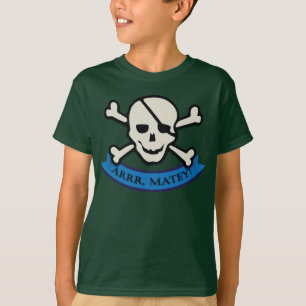 Skull - T - Shirt für Grüne Kinder mit einfachen H