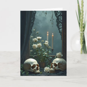 Skull Tableau Halloween Karte