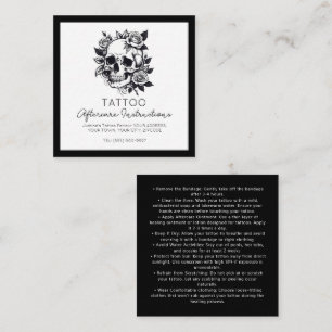 Skull Tattoo Aftercare Instructions Stilvoll Quadratische Visitenkarte