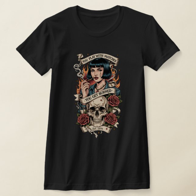 Skull Tattoo Vintage Americana T-Shirt (Ablage )