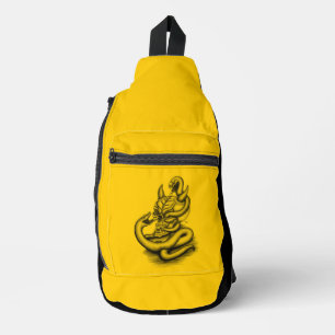 Skull - Teufelskopf mit Schlange Crossbody Bag