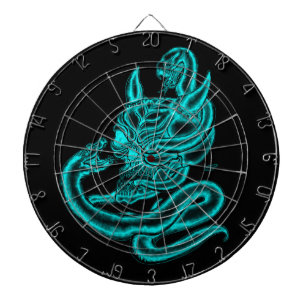 Skull - Teufelskopf mit Schlange Dartscheibe