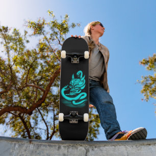 Skull - Teufelskopf mit Schlange Skateboard