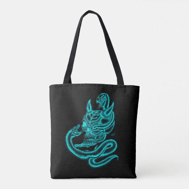 Skull - Teufelskopf mit Schlange Tasche (Rückseite)