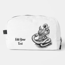 Skull - Teufelskopf mit Schlange Waschbeutel