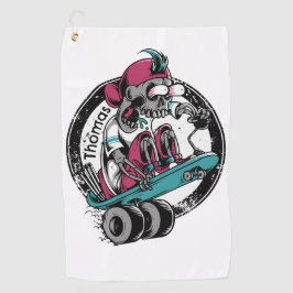 Skull Thrill: Reiten oder Die Golfhandtuch