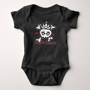 Skull Tiara Baby Strampler