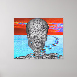 Skull Time Traveller Leinwanddruck