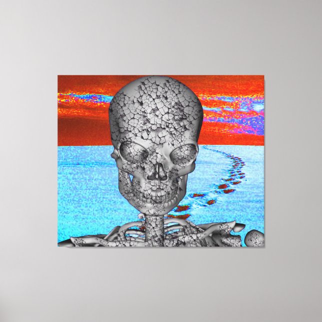Skull Time Traveller Leinwanddruck (Vorderseite)