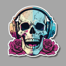 Skull Tragekopfhörer mit Rose wasserdicht