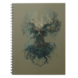 Skull Tree Surreal Dark Nature Notebook Notizblock