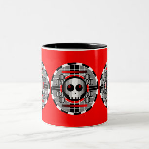 Skull TV Runde Tasse rot