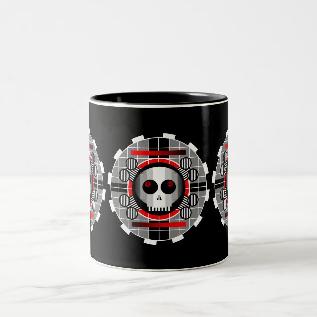 Skull TV Runde Tasse schwarz (Mittel)