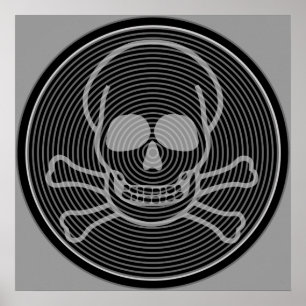 Skull- und Crossbones-Emblem Poster