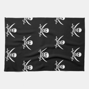 Skull und Crossbones Pirattuch Geschirrtuch