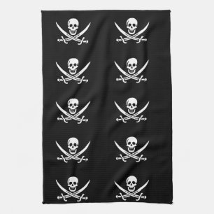 Skull und Crossbones Pirattuch Geschirrtuch