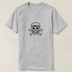 Skull und der Text Døden T-Shirt